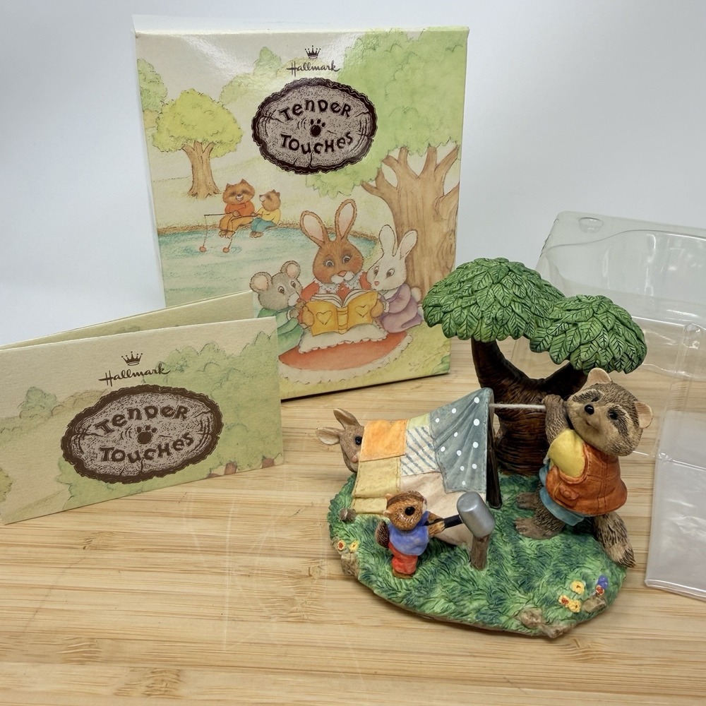 Hallmark Tender Touches Tent Situation Happy Campers Friends 1994 Signed & Box